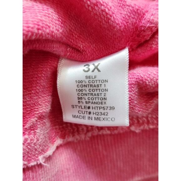 J.Her Mineral Wash Butterfly Hoodie Open Front Oversized Shacket Pink Size 3XL - Picture 7 of 10